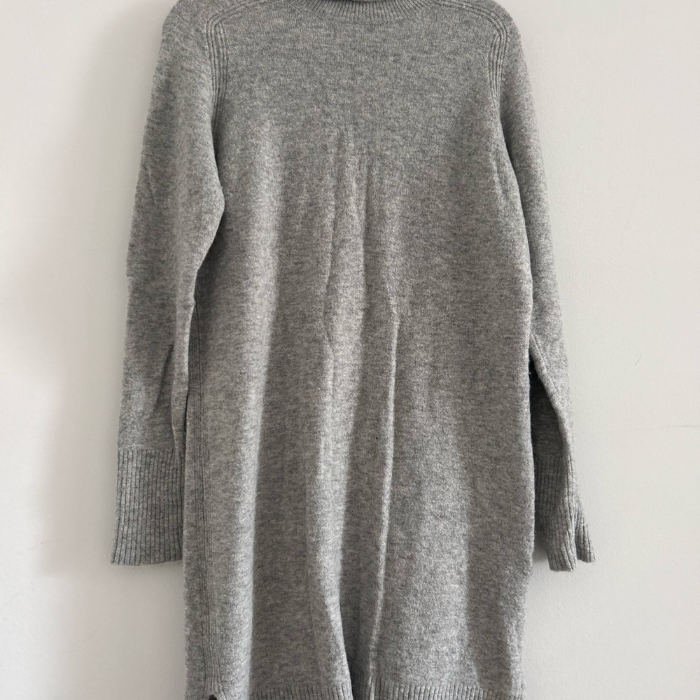 J. Crew Heather Gray Will Blend Long Sleeve Dress Size M